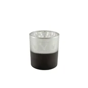 Świeczniki - Kielich świecznik Lampion czarno-srebrny srebrny - miniaturka - grafika 1