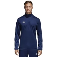 Bluzy sportowe męskie - Adidas, Bluza męska, CORE 18 TR TOP, granatowy, rozmiar M - miniaturka - grafika 1