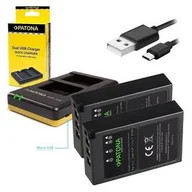 Ładowarki do aparatów dedykowane - Ładowarka PATONA Dual Quick Olympus BLS5 + 2x baterie 1100mAh USB (PT1948B) - miniaturka - grafika 1