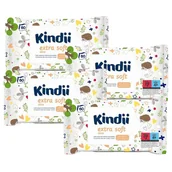 Chusteczki nawilżane - Chusteczki nawilżane dla dzieci Kindii aloe extra soft 4 opakowania - miniaturka - grafika 1