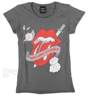 Bluzki damskie - bluzka damska ROLLING STONES - VINTAGE TATTOO szara-S - miniaturka - grafika 1