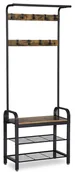 Szafki na buty - Industrialny Wieszak Do Przedpokoju Rustykalny Brąz B5-L45 - miniaturka - grafika 1