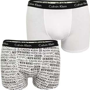 Calvin Klein 2 szt. bagażnik Bokserki (szorty) Chłopcy, White Pr/White, 8-10 lat - Spodenki damskie - miniaturka - grafika 1
