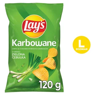 Lay's Karbowane zielona cebulka 120g - Chipsy - miniaturka - grafika 1
