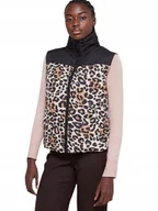 Kamizelki damskie - VILA KAMIZELKA DAMSKA PIKOWANA Z ZAMKIEM WZÓR LAMPART 44 K_A - miniaturka - grafika 1