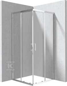 Kabina Onnline New kwadratowa, profil chrom, szkło transparentne 90x195cm - Kabiny prysznicowe - miniaturka - grafika 1