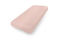 Prześcieradła - Prześcieradło jersey z gumką 220x200 różowe pudrowe Premium - miniaturka - grafika 1