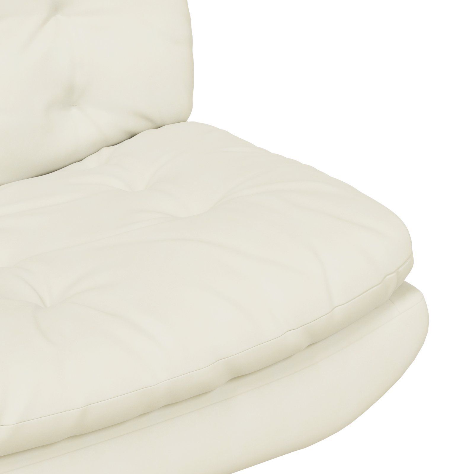 vidaXL Fotel relaksacyjny obrotowy Kremowy 63 x 75 x 76 cm Aksamit