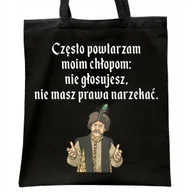 Torby i wózki na zakupy - Torba bawełniana czarna na zakupy 1670 Często Powtarzam Moim Chłopom - miniaturka - grafika 1