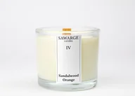 Świece - Świeca Zapachowa Sojowa 200g / Pomarańcza Drzewo Sandałowe, drewniany knot, 40h/Sawarge Candles - miniaturka - grafika 1