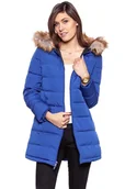 Kurtki damskie - Wrangler, Kurtka damska, Long Puffer Mazarine Blue W4126Vj7K, rozmiar M - miniaturka - grafika 1