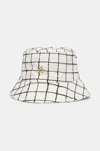 Tommy Hilfiger kapelusz z domieszką wełny kolor biały AW0AW16618 - Czapki damskie - miniaturka - grafika 1
