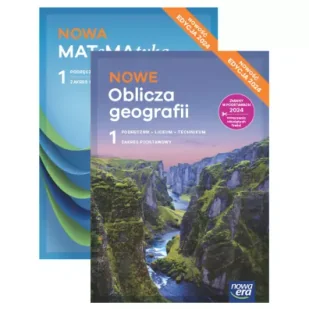 Pakiet podręczników: Nowa MATeMAtyka, Nowe Oblicza geografii. Zakres podstawowy. Liceum i technikum. Klasa 1. Edycja 2024 - Podręczniki do technikum - miniaturka - grafika 1