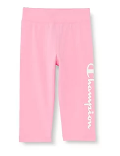 Legginsy - Champion Dziewczęce i dziewczęce Legacy American Classics Logo 3/4 legginsy, różowy (Hot Pink), 9-10 lat - grafika 1