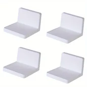 Inne - Zestaw 4 Pływających Półek Bez Wiercenia - Dekoracyjne Regały Ścienne do Salonu, Sypialni, Kuchni i Łazienki - Klasyczne Plastikowe Organizery, - miniaturka - grafika 1