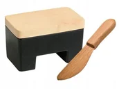 Pozostałe akcesoria kuchenne - Inteligentna maselniczka Maselnica + Nożyk Czarna - miniaturka - grafika 1