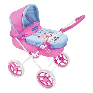 Wózek dla lalki głęboki różowy Świnka Peppa Peppa Pig 9970 - Wózki dla lalek - miniaturka - grafika 1