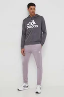 Dresy męskie - adidas dres męski kolor szary - miniaturka - grafika 1