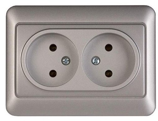 DOUBLE SOCKET OUTLET MET. RP16-020 SL