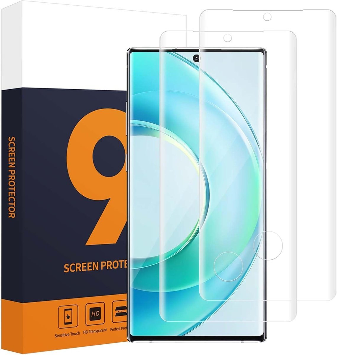 2x SZKŁO HARTOWANE 9H SAMSUNG GALAXY NOTE 10+ ZAOKRĄGLONE KRAWĘDZIE