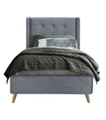 Łóżka - Łóżko jednoosobowe ESTELLA 90 cm popielaty - miniaturka - grafika 1