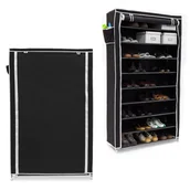 Szafki na buty - relaxdays 2 x szafka na buty VALENTIN wysoka czarna - miniaturka - grafika 1