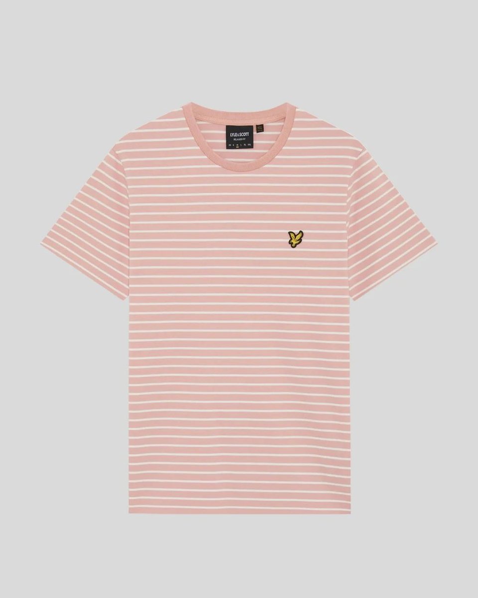 T-shirt męskie lyle and scott 1874 ts2408v pique breton T-shirt y152 różowy grapefr
