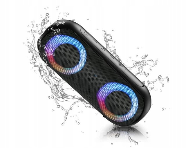 GŁOŚNIK BLUETOOTH 30W RGB IPX7 PRZENOŚNY STEREO TWS AUX