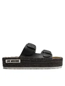 Espadryle damskie - LOVE MOSCHINO Espadryle JA28233G0IIAX000 Czarny - miniaturka - grafika 1