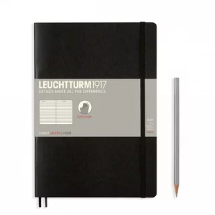 Leuchtturm, notes w linie, format B5, czarny - Notesy i bloczki - miniaturka - grafika 1