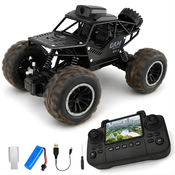 Terenowy Samochód Zdalnie Sterowany Z Kamerą I Monitorem Fpv Crawler Rc
