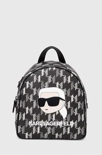 Karl Lagerfeld plecak damski kolor czarny mały wzorzysty - Plecaki - miniaturka - grafika 1