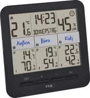 Stacje pogodowe - TFA Dostmann KLIMA@HOME 2 termo/higrometr radiowy czarny (30.3075.01) - miniaturka - grafika 1