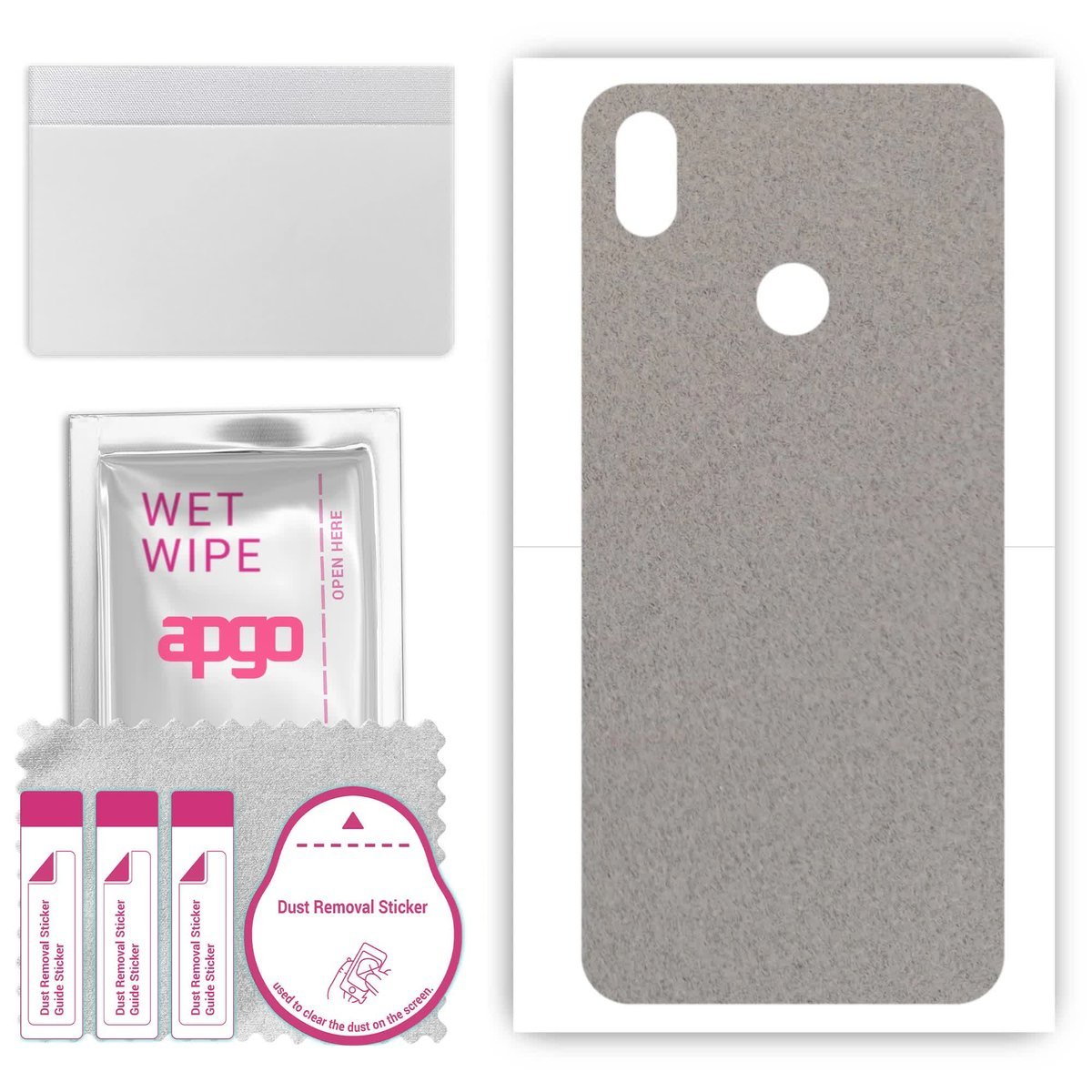 Folia naklejka skórka strukturalna na TYŁ Zamsz do HTC Wildfire E1 plus - Zamsz Szary - apgo SKINS