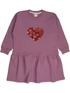 Sukienki - Walkiddy Sukienka dresowa w kolorze fioletowo-czerwonym - miniaturka - grafika 1