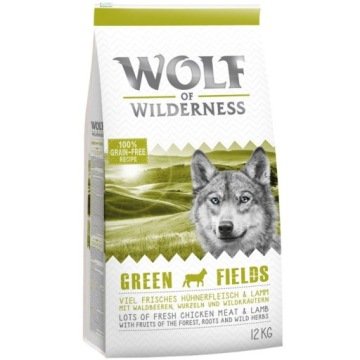 Wolf of Wilderness Zestaw mieszany: Adult Green Fields + Adult Wild Hills 12 kg
