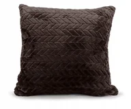 Poszewki na poduszki - POSZEWKA NA PODUSZKĘ MIĘKKA TŁOCZONY WZÓR JASIEK FUERO 40x40 CZARNA - miniaturka - grafika 1