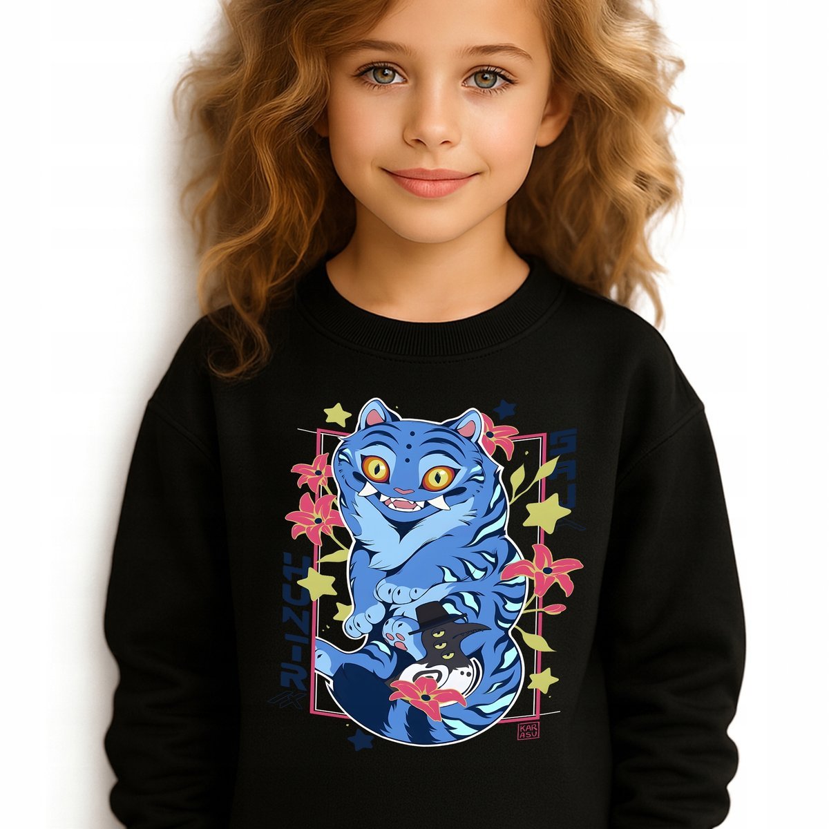 Bluza Dziecięca Czarna DERPY KPOP Do Przedszkola K-pop Muzyka Wz - 116 cm