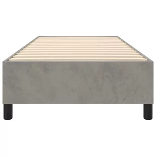 Lumarko Łóżko kontynentalne, jasnoszare, 100x200 cm, obite aksamitem - Łóżka - miniaturka - grafika 6
