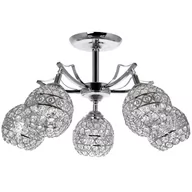 Lampy sufitowe - Inne Dekoracyjna LAMPA sufitowa VEN W-N 2891/5 metalowa OPRAWA glamour kule crystal chrom przezroczyste VEN W-N 2891/5 - miniaturka - grafika 1