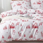 Pościel dla dzieci - POŚCIEL ŚWIĄTECZNA ZIMOWA DZIECIĘCA 160x200cm + 2 POSZEWKI 100% BAWEŁNA - miniaturka - grafika 1