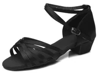 Pozostały sprzęt i akcesoria do ćwiczeń - Buty Taneczne Burtan Havana Do Tańca Towarzyskiego Salsa Czarne 3,5 Cm - miniaturka - grafika 1