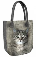 Torebki damskie - Sunlovers, Torba filcowa City, Kot Filon, 42x35x10 cm - miniaturka - grafika 1