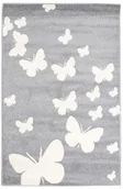 Dom i wnętrze OUTLET - Dywan dla dzieci Weltom Motylki szary 24H - miniaturka - grafika 1