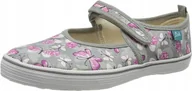 Buty dla dziewczynek - Beck Kapcie Dziecięce Szare W Motyle Rzepy 32 Żwb - miniaturka - grafika 1