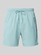 Kąpielówki męskie - Spodenki kąpielowe o kroju relaxed fit z nadrukiem z logo model ‘Iconic’ - miniaturka - grafika 1