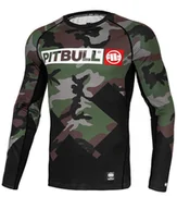 Kimona, stroje i obuwie - Longsleeve Rashguard PIT BULL CROSS CAMO woodland camo-XXL - miniaturka - grafika 1