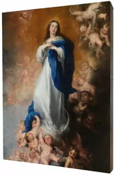 Matka Boża Niepokalana - obraz religijny na desce lipowej - Ikony i obrazy sakralne - miniaturka - grafika 1