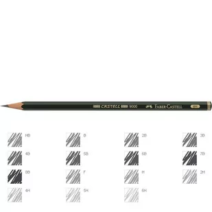 Pelikan ołówek grafitowy, 6H, Castell 9000 - Przybory szkolne - miniaturka - grafika 1