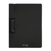 Deski z klipsem - Deska Strigo z bocznym klipem A4 czarna clipboard podkładka do pisania - miniaturka - grafika 1